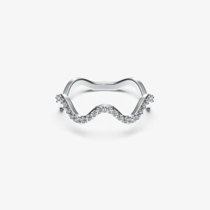Anello Onda con Diamanti
